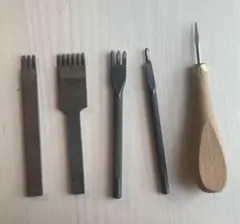 レザークラフト　ひしめ　菱目打ち　手縫い用　穴あけ　打ち棒
