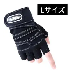 ◆新品 トレーニンググローブ L 筋トレ グローブ ジム リストラップ 黒200