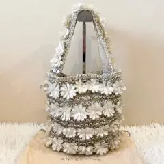 幻の逸品⭐️アンテプリマ ワイヤー フラワー ハンドバッグ オフホワイト
