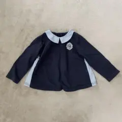 ネイビー ストライプ 長袖Tシャツ 80