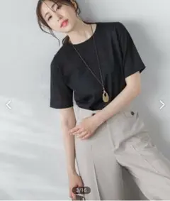 ロートレアモン　5分袖ニットTシャツ