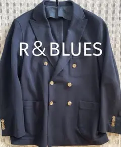 R＆BLUES ビジネス カジュアル ジャケット ダブル ネイビー