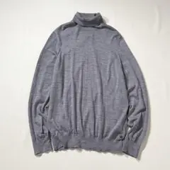 【美品】ダンヒル　ニット セーター　タートルネック　現行&近年　ウール　ADロゴ