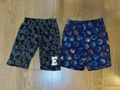 ハーフパンツセット 黒と紺