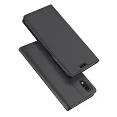 iPhone13miniケース 手帳型 カード収納 ダークグレー