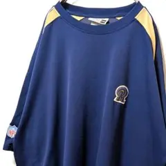 プーマ NFLロサンゼルスラムズ ロゴ刺繍 Tシャツ ネイビー紺色2XL古着