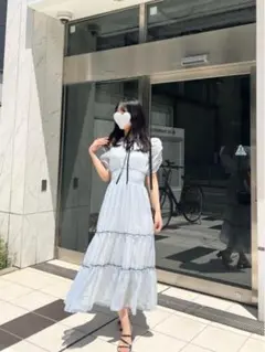 アンミール シアードットワンピース ホワイト