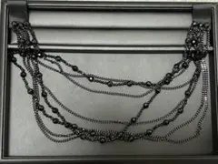 【美品】ブラック チェーン ネックレス