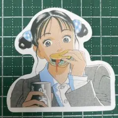 女の子 ハンバーガー 防水ステッカー