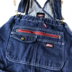 美品　Dickies デニムオーバーオール 2XL