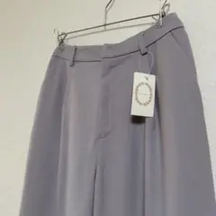 新品Te chichi ギャバ ワイドクロップドパンツ グレー M