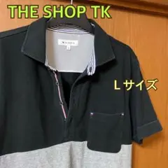 【THE SHOP TK／ザ ショップ ティーケー】 ポロシャツ　L　ブラック