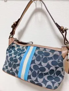 COACH コーチ ミニハンドバッグ ポーチ コンパクト ブルー