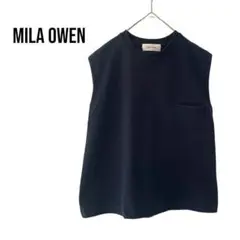 MilaOwenミラオーウェン　ノースリーブトップス　シンプル胸ポケットきれいめ