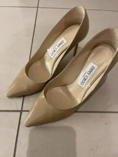 Jimmy Choo ベージュ ポインテッドトゥ ハイヒール