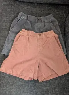 ユニクロ　コーデュロイ　ハーフパンツ 2枚セット 120