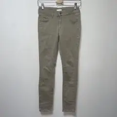 アースミュージックアンドエコロジー　ベージュ　スキニーパンツ　ストレッチ　M