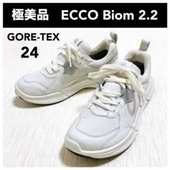 極美品 エコー ECCO Biom 2.2 スニーカー 白 24 ゴアテックス