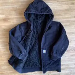 激レア Carharttカーハート ダック地 アクティブジャケット 黒 古着