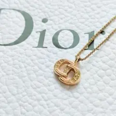 Christian Dior ネックレス CDロゴ ラインストーン 刻印