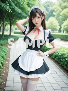 メイド A4 ポスター AI 美女コスプレ グラビア セクシー 可愛い n796