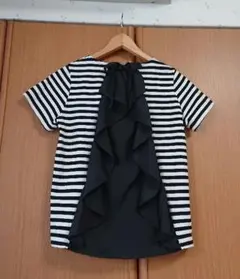 SONO ☆ ソーノ ボーダー フリル 半袖 カットソー Tシャツ