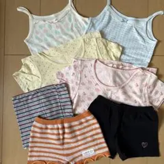 多色キャミソールとショートパンツセット 130サイズ 7点