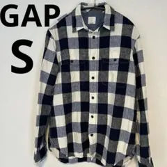 GAP チェックシャツ リネン　綿混　ポケット付き