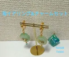 海イヤリング&チャームセット