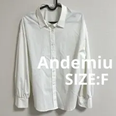 アンデミュウAndemiu オーバーサイズ 白シャツ F