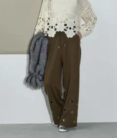 The YOn アイレットヘムスウェットイージーパンツ