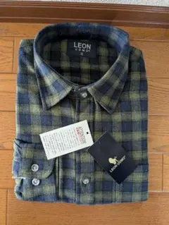 新品 LEON UOMO チェック柄 ウール混