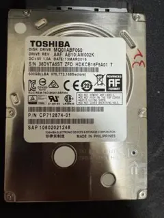 TOSHIBA MQ01ABF050 500GB HDD
