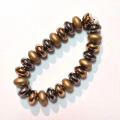 ゴールドとブラックのブレスレット 20cm