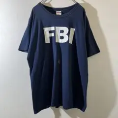 T-504 GILDAN FBIロゴ プリント ネイビー Tシャツ L