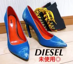 『DIESEL』ロゴ入り紐のカバー付き★ DIESEL パンプス