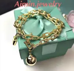 ✨最高級✨ハードウェア✨ブレスレット✨ゴールド✨ハイクオリティー✨お洒落✨大人気