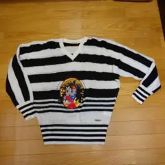 ジョンガリアーノベティちゃんニットセーターMボーダー白黒galliano