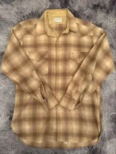 PENDLETON ペンドルトン　チェックシャツ　ベージュ　Lサイズ