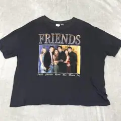 H&M　FRIENDS ドラマ Tシャツ オーバーサイズTシャツ ブラック XL