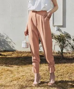 定価16,500円eimy istoire リボンヘムタックパンツ sizeM