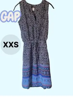 GAP ネイビー系花柄ノースリーブワンピース　未使用