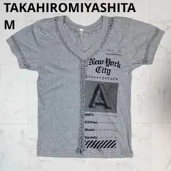 TAKAHIRO MIYASHITA 編み込み プリント Tシャツ Mグレー