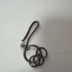 p*q様 金属製クリップ式キーホルダー 3リング付き