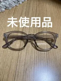 だてめがね　クリアフレーム　クリアブラック　レンズなし　伊達　未使用　くるま