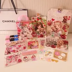 平袋 おすそ分け見開きファイルコラージュ素材くまシャカシャカ袋オマケシャネル紙袋