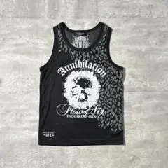【00s_Archive】Print Leopard Tankスカル 平成Y2K