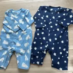 ロンパース2点セット（クマ柄・星柄）
