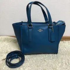 コーチ 2way ハンドバッグ ショルダー エメラルド レザー