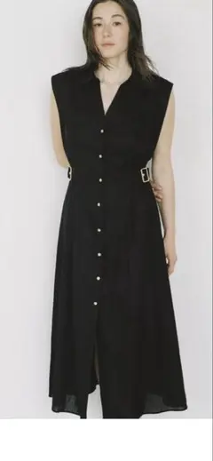 ZARA 新品未使用リネン地ミディ丈シャツワンピース